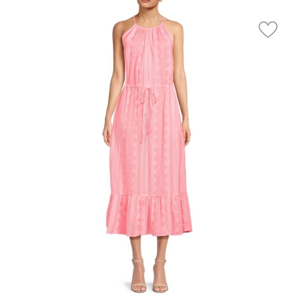 Velvet by Graham and Spencer Yuna geometric‎ print midi dress medium